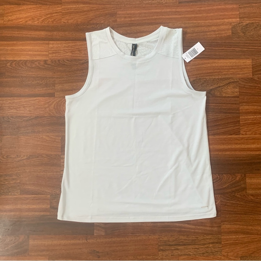 Mondetta Athletic Tank Top Women’s Small NWT Elderberry/Oyster Mush Color
